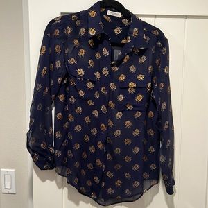 Equipment button up silk blouse